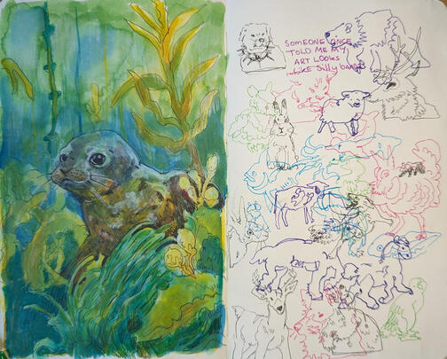 Pages C, mixed media, 2024