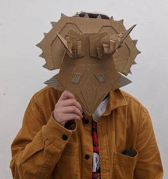 Mask, Cardboard Relief, 2021