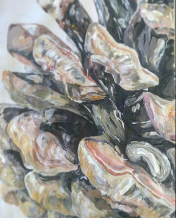 Pine cone, Poster Paints, 2021